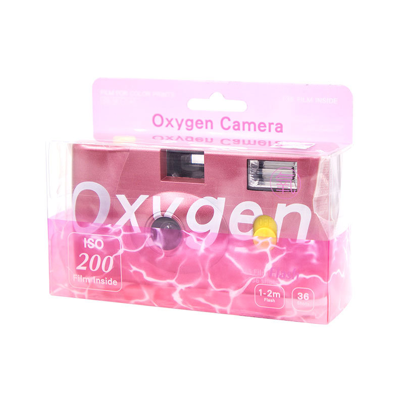 Fuji instant camera, coral pink, 36 color shots