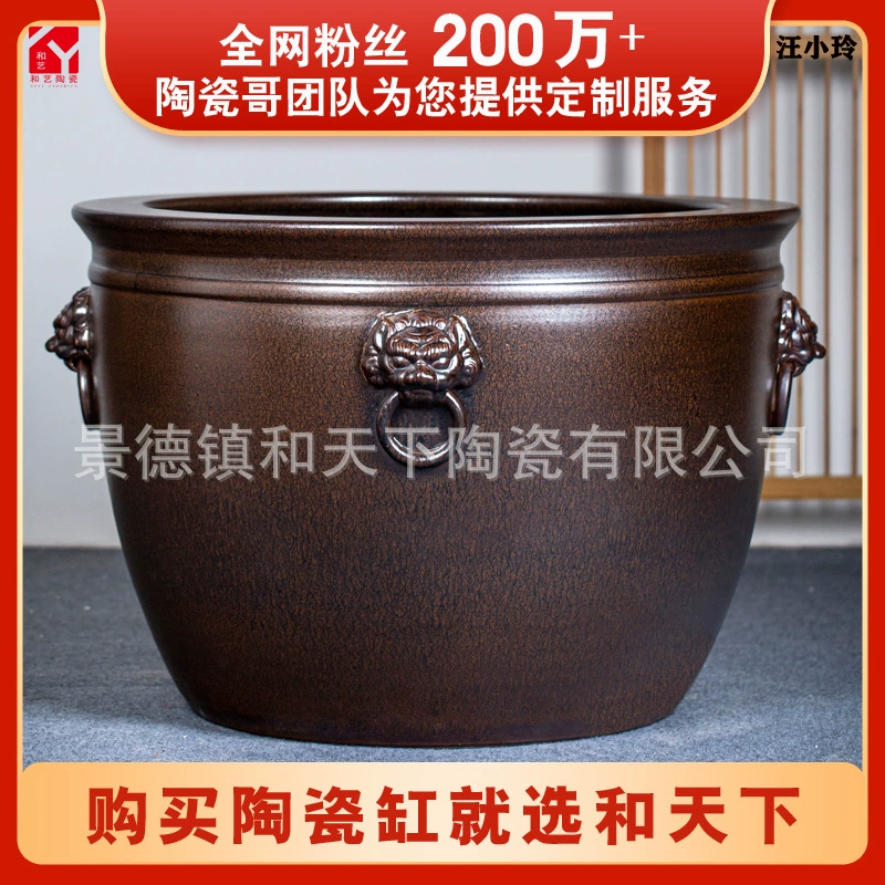 Керамический аквариум Керамический аквариум большой аквариум с лотосом аквариум черепаха большой аквариум большой аквариум с водой