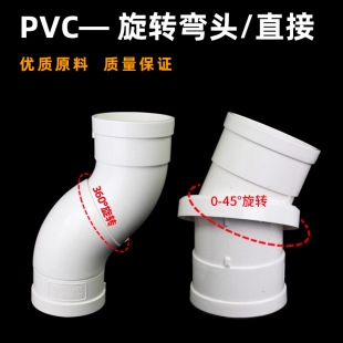 PVC�f��360�����D���^�����{���Ƕ���ˮ�ܽ��^S����λ50 75 110mm