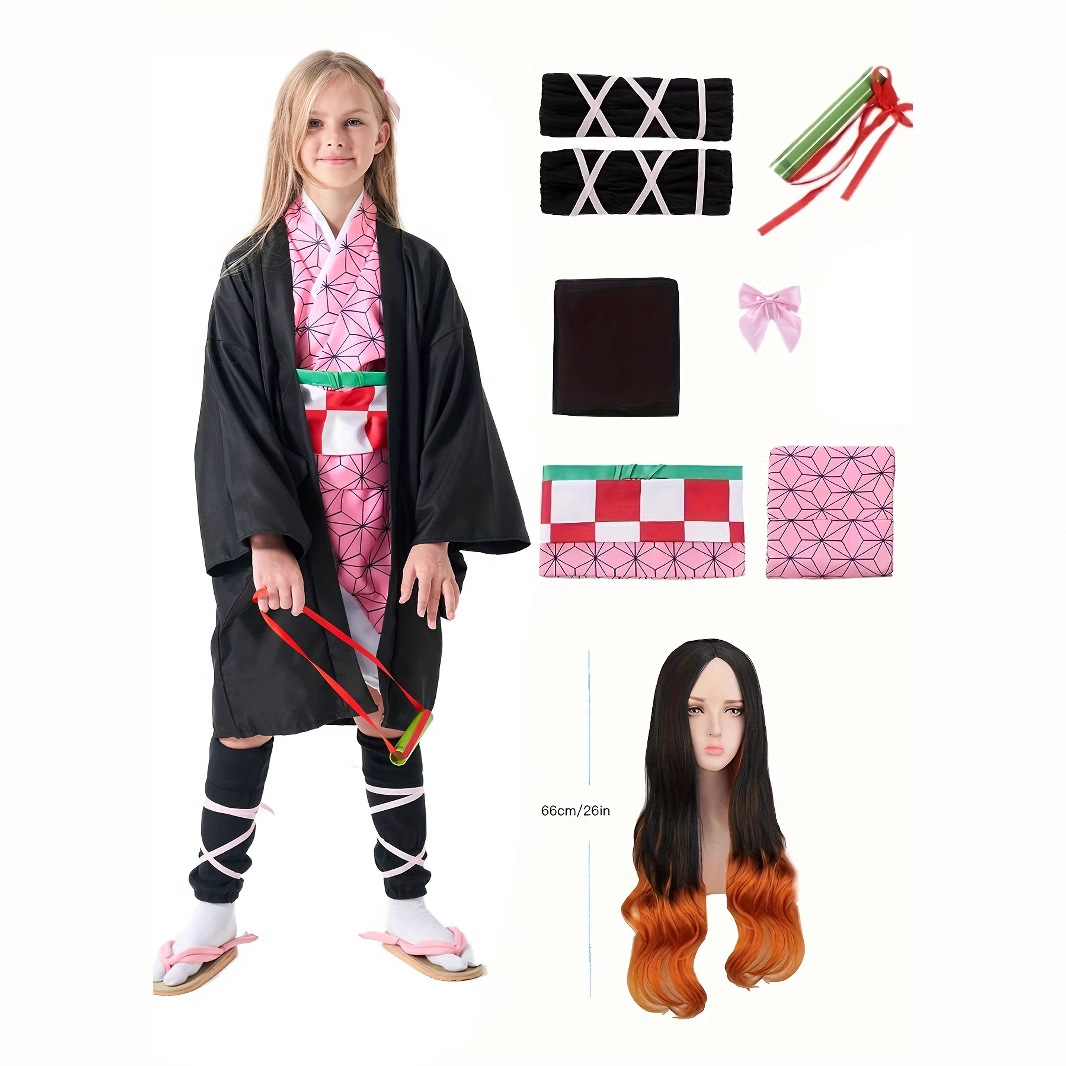 Cosplay Costume Kimono Anime Cosplay Costume Cloak Christmas Halloween Costume for Kids and Adults