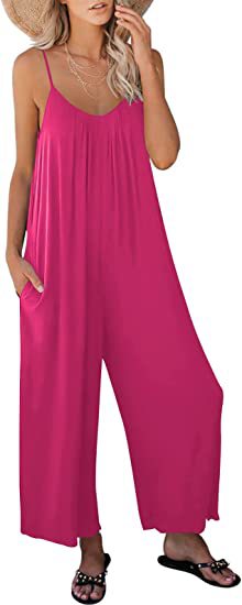Amazon europeo y americano Correa mono mujer 2022 verano nuevo comercio exterior transfronterizo color sólido bolsillo casual mono image 11