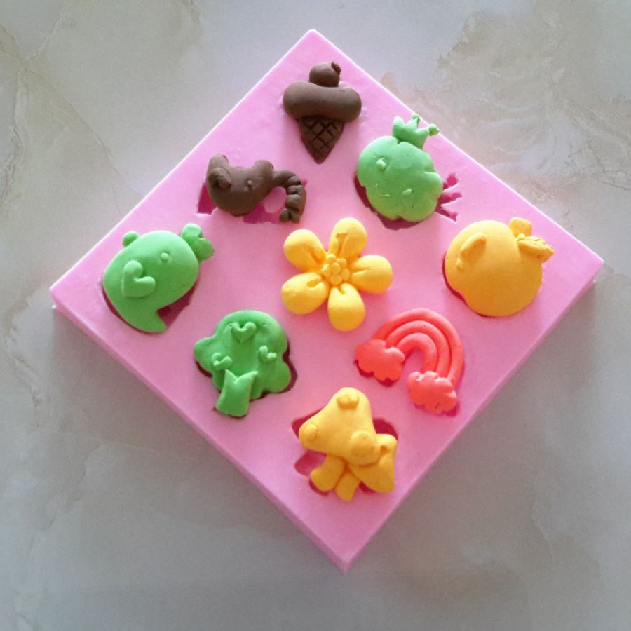 Postre cono y niños fondant cake molde fábrica directa de silicona jabón hecho a mano pastelería herramientas para hornear