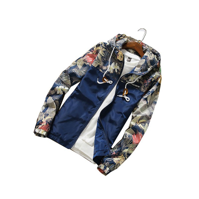 2022 chaqueta casual de los hombres con capucha de estilo coreano chaqueta de camuflaje floral de moda de los hombres de primavera y otoño uniforme de béisbol