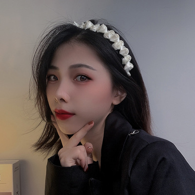 明星同款发饰日韩森系玫瑰花发箍超仙新娘头饰礼服女|ms