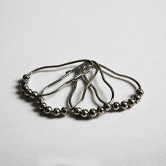 不鏽鋼金屬圓形滾珠葫蘆掛鈎 簡約浴簾掛鈎 廠家直銷