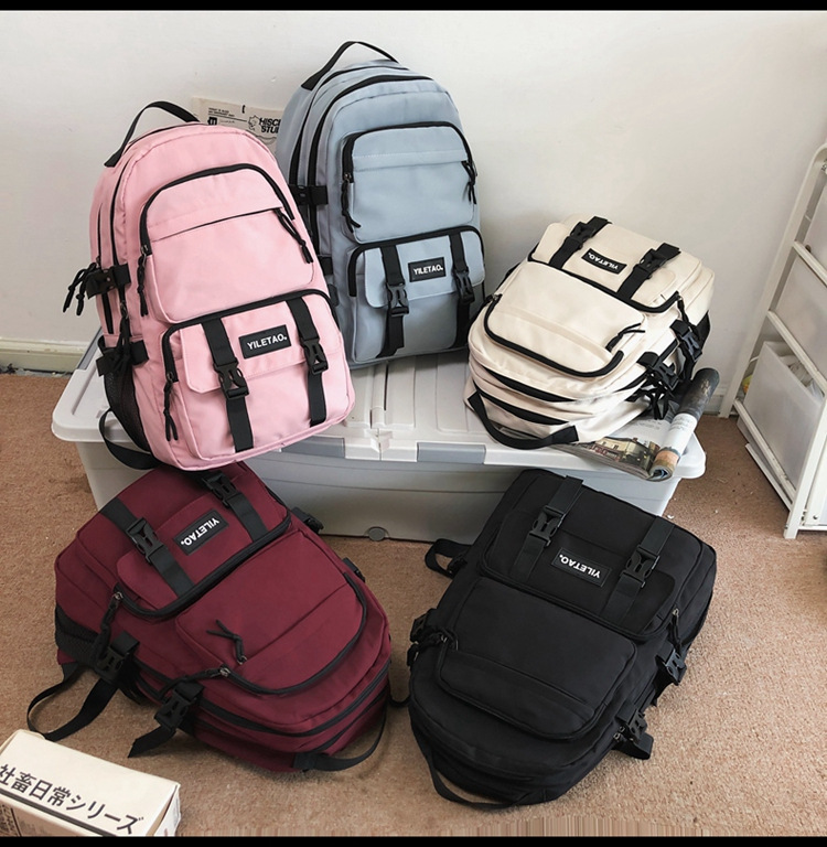 Tooling Style Street Trend Male And Female Students Campus Backpack College Students High School Students Fashion Large Capacity Schoolbag display picture 6