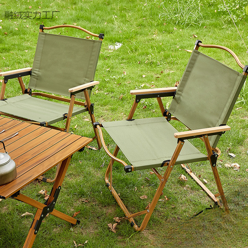 Outdoor Portable Folding Chair Kermit Chair Aluminum Alloy Camping Table Backrest Seat Camping Supplies Beach Chair