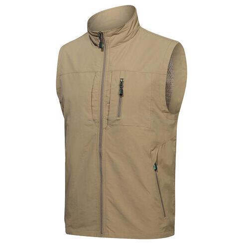 Spring and Autumn Outdoor Men's Vest Jacket Men's Sleeveless Vest Back Vest Youth Vest Group Buying Custom Print Logo