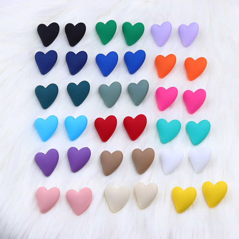 9g Weight Earrings Classification 1 Pair Quantity Daily Occasion Acrylic Material Heart Shape Pattern Women'S Gender Spray Paint Design Fashion Style 1 Pair Fashion Heart Shape Spray Paint Arylic Earrings 23