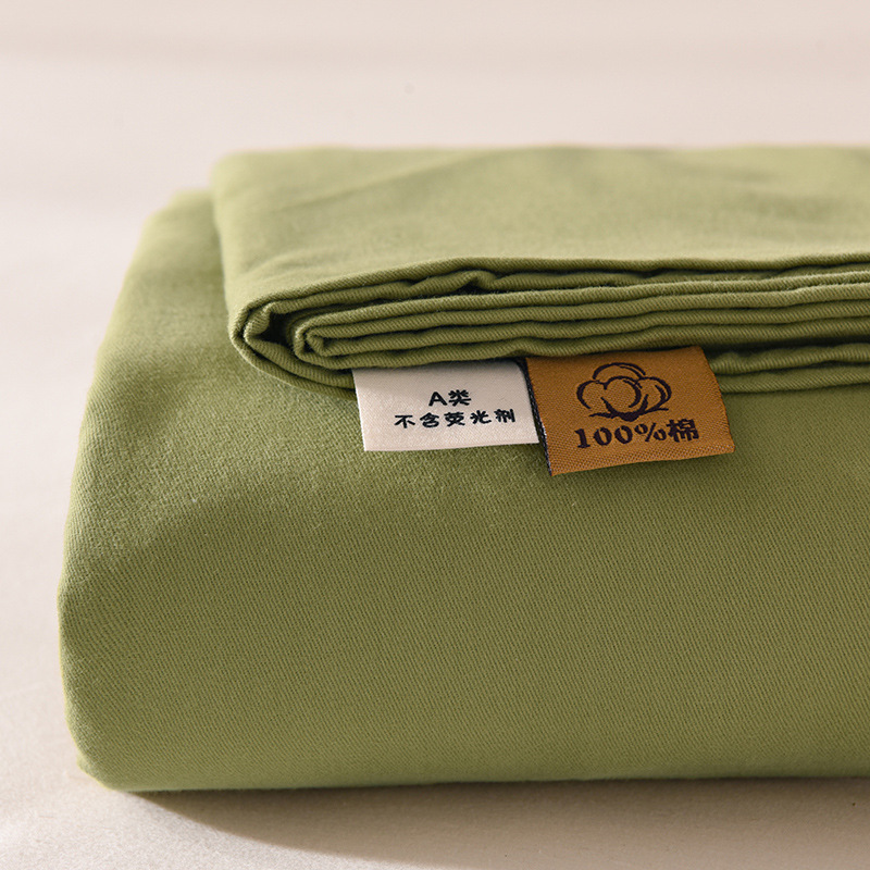 A類純綿シーツ一枚母子級純色磨毛綿増厚金シングルベッド笠学生寮シングル
