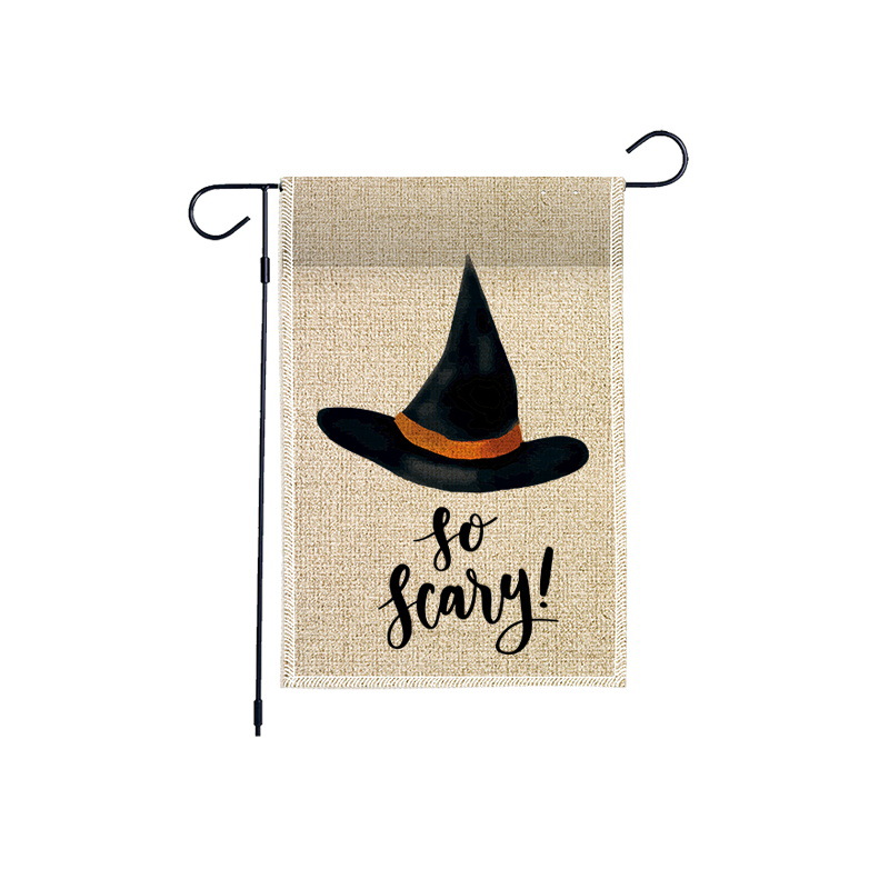 2021 transfronterizo nuevas decoraciones de Halloween Bandera de jardín impresión a doble cara escena de fiesta atmósfera diseño personalización