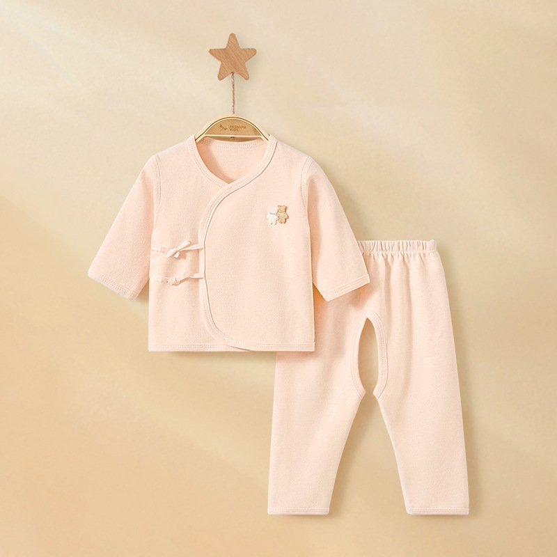 Ropa para bebés recién nacidos otoño y invierno nacimiento 0 base marzo dividido monje calentamiento ropa interior bebé otoño conjunto de abrigo