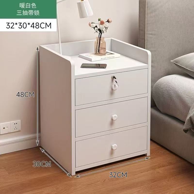 따뜻한 흰색 3개의 잠금 장치가 있는 드로우 32*30*48