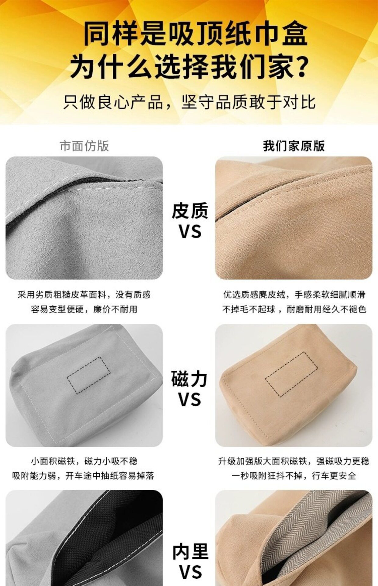 Tk Amazon Cross-Border Hot-Selling Magnetic Tissue Box Creative Tissue Holder Sunroof Car Tissue Box Automotive Supplies