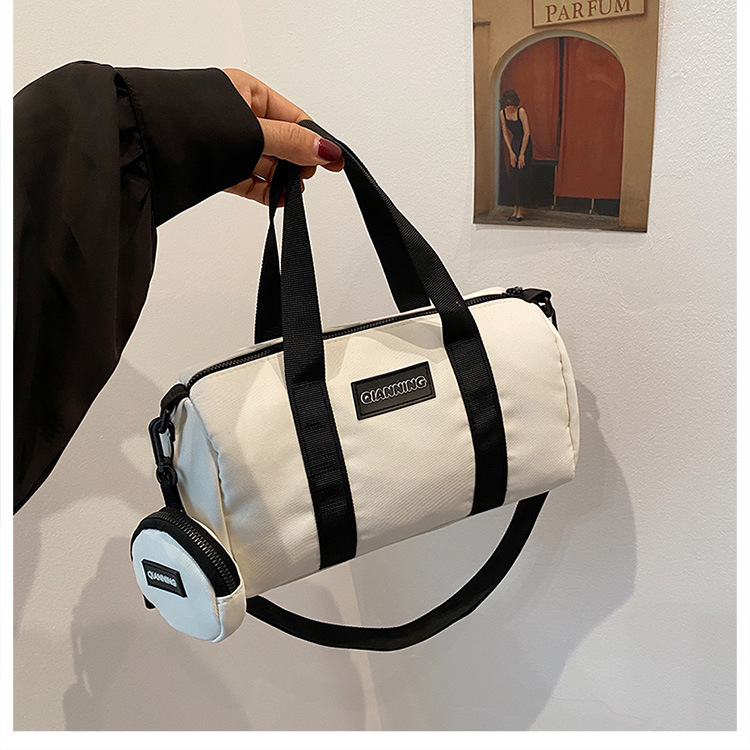 Sports style cylindrical for women 2024 new casual minimalist handbag with high aesthetic value and large capacity_voghion.com
