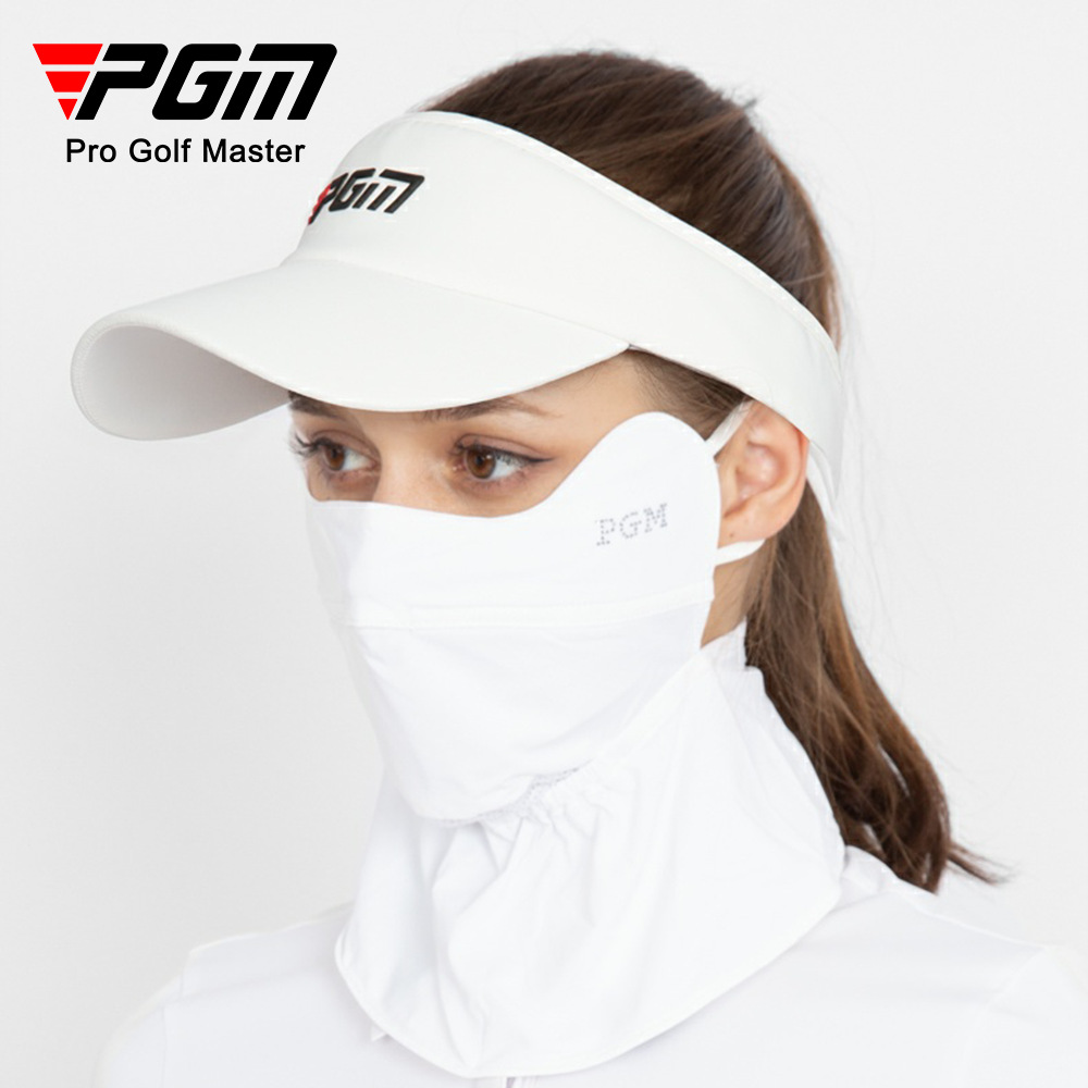 Mặt nạ chống nắng nữ PGM golf thoáng khí, co giãn 4 chiều, khổ 24x60 cm — KOZ006-màu trắng nhạt