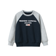 GRrr儿童潮牌男孩卫衣2024新款中大童装秋冬季摇粒绒衣服一件代发