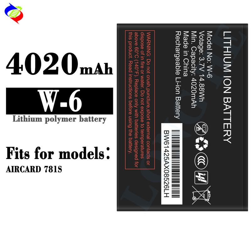 Suitable for Netgear Aircard 781S Mobile Phone Battery, Brand New Long-Lasting Battery W-6, Factory Wholesale for Foreign Trade