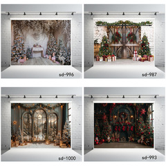 アマゾンの誕生日の背景の布の集まりは横断幕のクリスマスの暖炉の背景の幕の祝日の対聯を祝います。