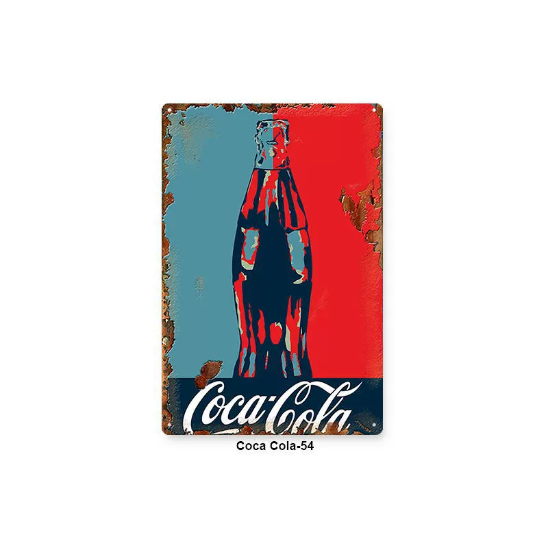 Настенная полка с изображением Coca‑Cola, винтажная поцарапанная металлическая плакат, 20×30 см