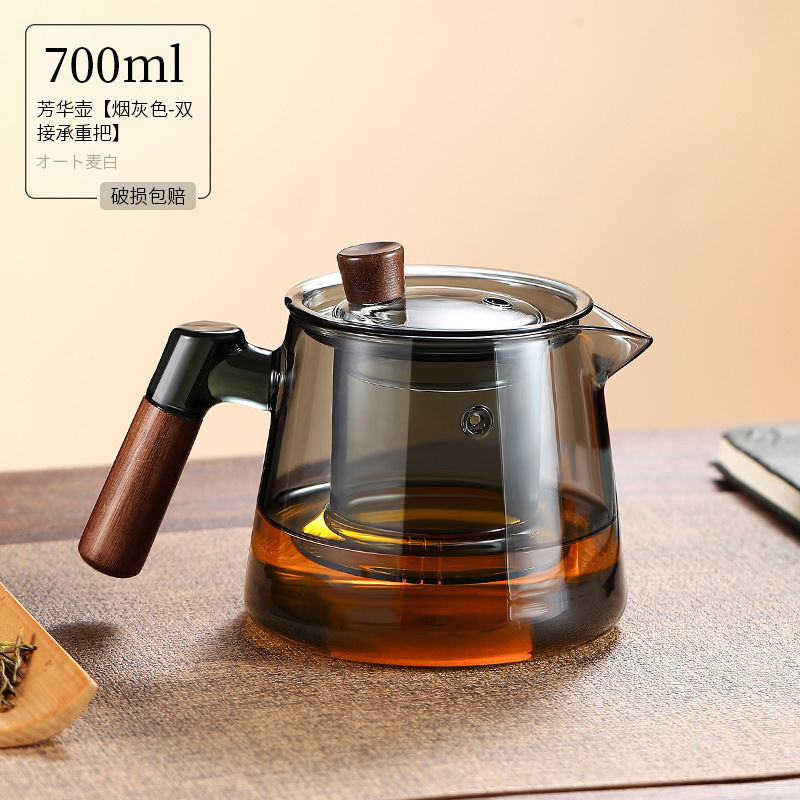 爆款玻璃煮茶壶 家用耐热泡茶壶 电陶炉款煮茶器侧把茶壶单壶批发|undefined