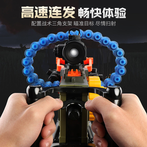 Big pineapple Gatling machine gun soft bullet gun toy electric repeating heavy machine gun can launch boy eating chicken equipment