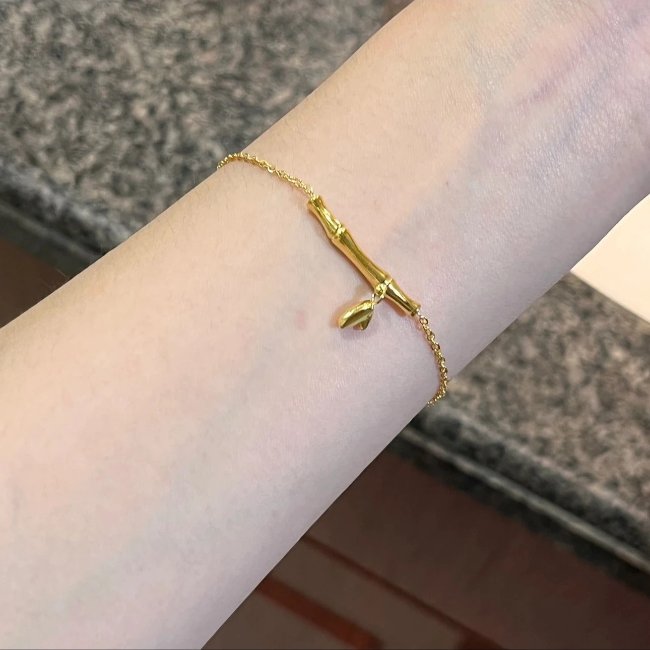 2023 nuevo festival Festival de bambú de gran altura estilo coreano simple pulsera de festival de bambú titanio red de acero Red transmisión en vivo nicho popular