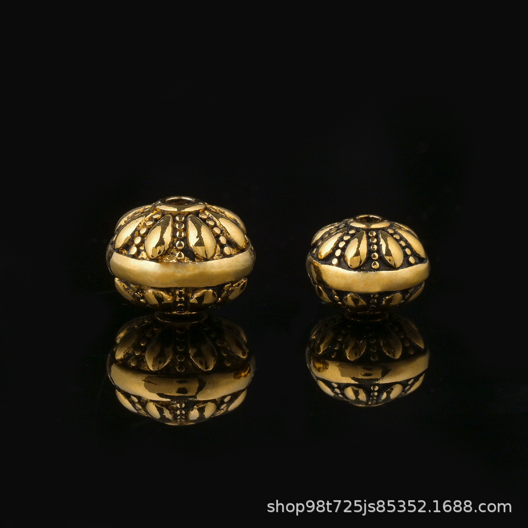22K Gold-Plated Sand Gold Beads, Spacer Beads, Top Beads, Waist Beads, DIY 108 Phoenix-Eye Small Diamond Beads, Jewelry for Handcrafted Bracelets
