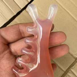 按摩梳子头部经络梳刮痧梳按鼻器眼部面部经络海豚梳亚克力加厚