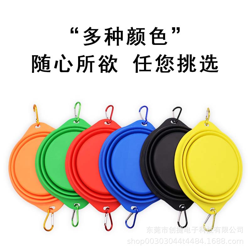 Tazón para mascotas Tazón plegable de silicona portátil Tazón para perros Agua potable al aire libre Tazón de arroz Comida para perros Tazón para perros de doble oreja Tazón para gatos