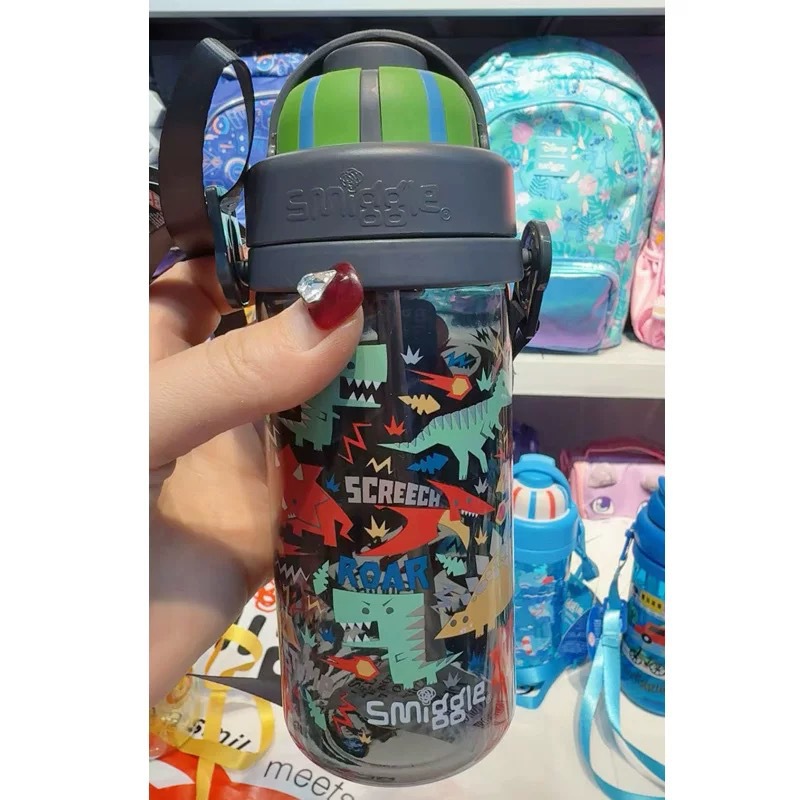 Australian smiggle taza de agua pajita plástico para niños estudiantes ligero y transparente taza de mano botella de agua de alto valor