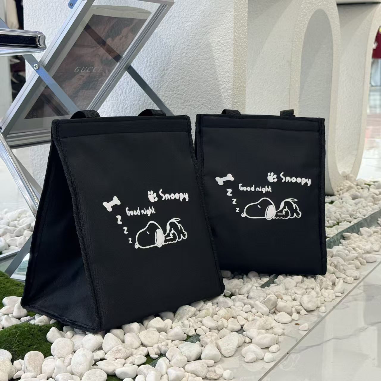 Bolsa de lonchera de lona bolsa de bento portátil engrosada nueva bolsa de comida de mano de gran capacidad para estudiantes que van a trabajar