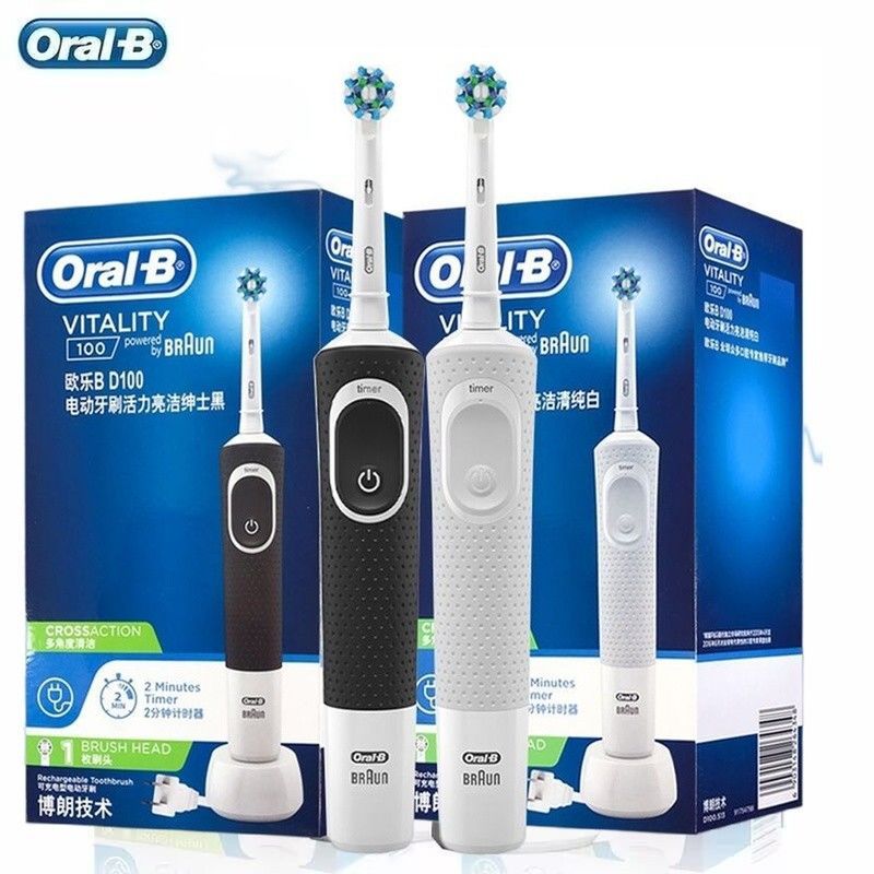 德国OralB/欧乐B电动牙刷D12软毛成人情侣感应充电式旋转美白牙刷