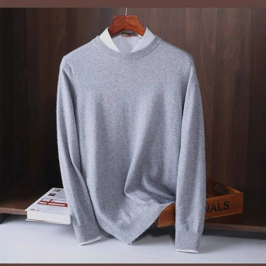 Корейский стиль приталенный свитер, демисезон с длинным рукавом, leisure knit, размеры M–4XL