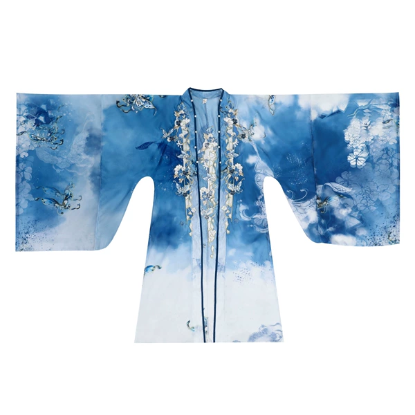 [Porcelain Plate Beauty] Single large-sleeved shirt