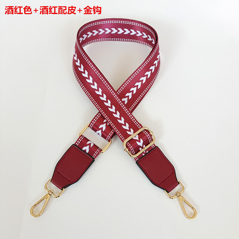 Wine Red + wine red with leather + gold hook