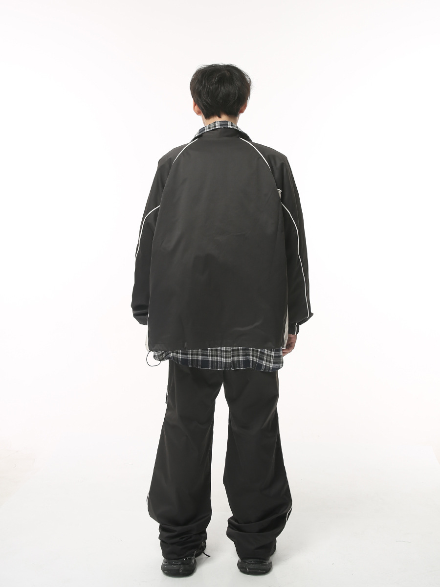 MTLROPA ropa de los hombres | 2023 otoño nuevo estilo coreano deportes estilo contraste color suelta pantalones casuales chaqueta traje