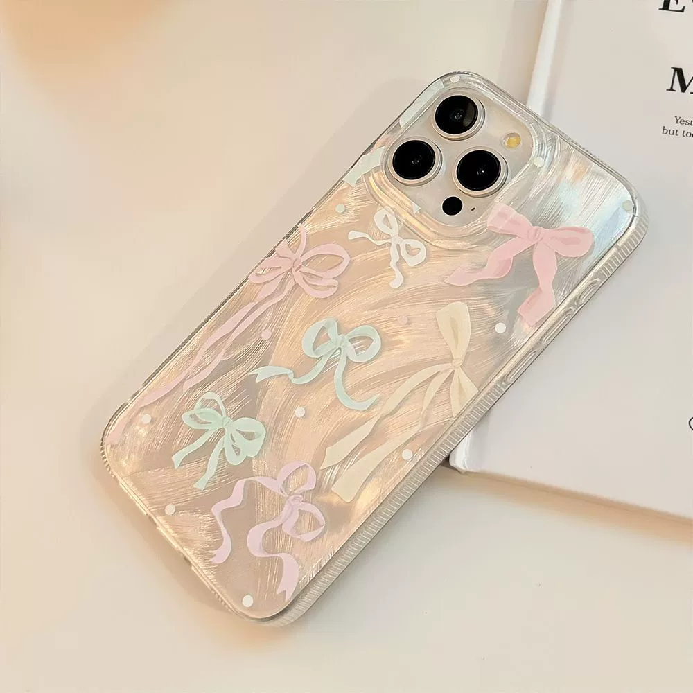 Совместимый с Apple iPhone 16 чехол для телефона с бантом, чехол