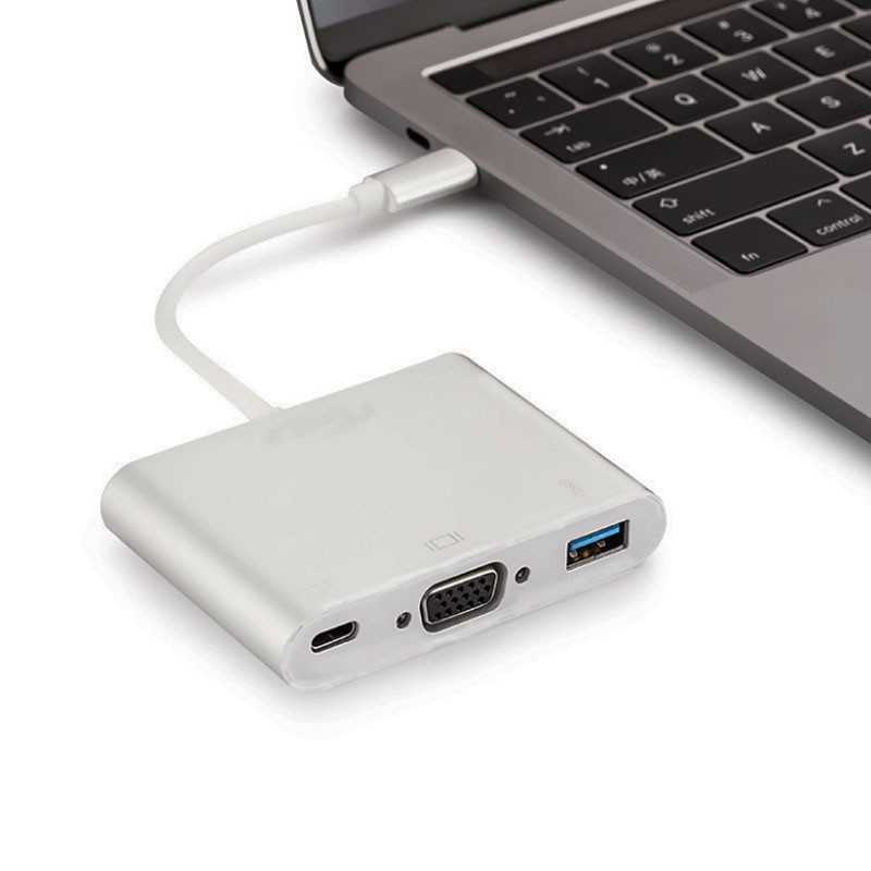 TyPe C to VGA PD USB 3.0 Hd Converter 1080P USB-c 3-in-1 HUB Docking Station TyPe C to VGA PD USB 3.0 Hd Converter 1080P USB-c 3-in-1 HUB Docking Station