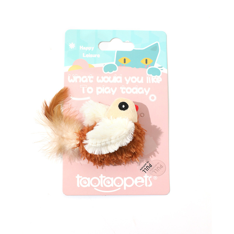 Mascota gato juguete molar resistente a la mordedura tarjeta colgante pipitao simulación electrónica sonido pollo rana Bola de juguete suministros