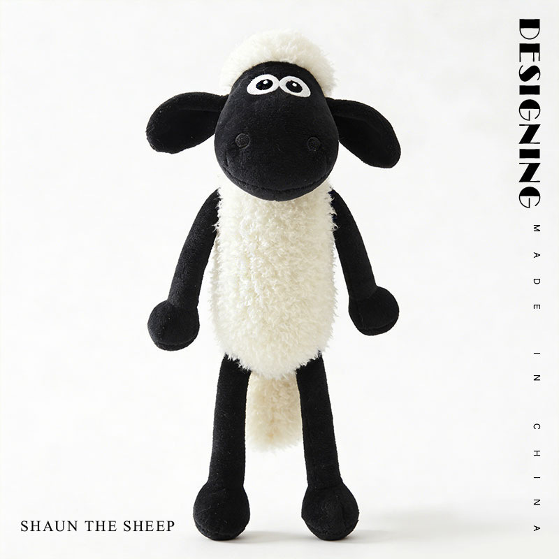 Cute Little Sheep Ollie Plush Toy Internet Celebrity Shaun the Sheep Doll Pillow Stuffed Toy Gift Wholesale