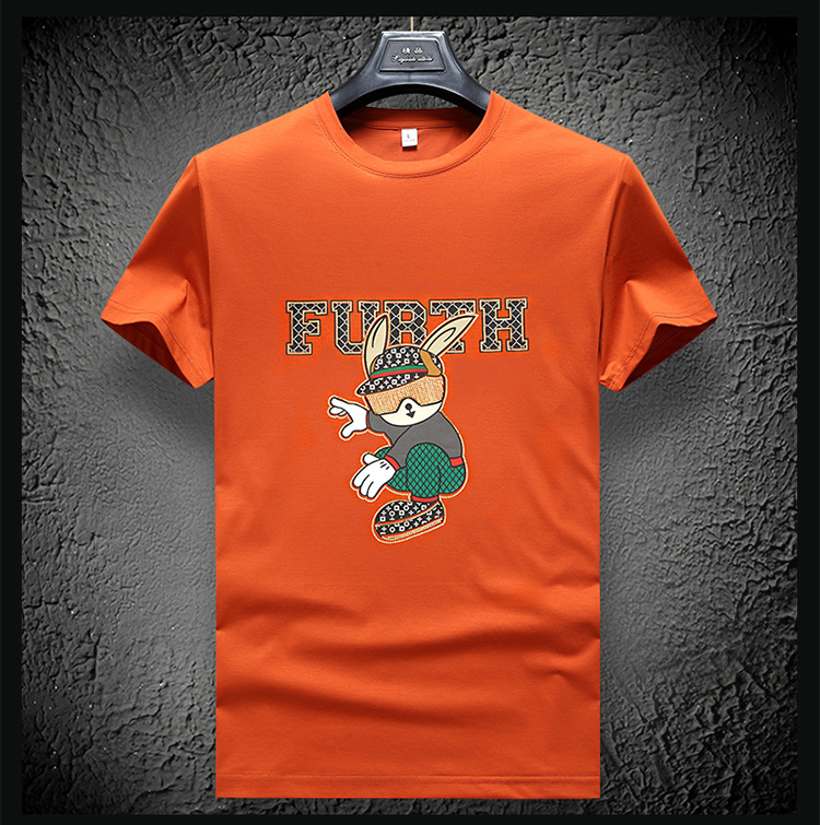 T-shirt à manches courtes haut de gamme en Lyocell Tencel pour hommes, marque de mode européenne, T-shirt à manches courtes ajusté et absorbant la transpiration pour l'été_voghion.com