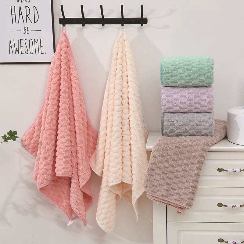Lingfeng Coral Fleece Cross-Border Face Towel, Absorbent, Non-Shedding, Edged, Square, Comfortable, Wholesale, Soft, and Highly Absorbent