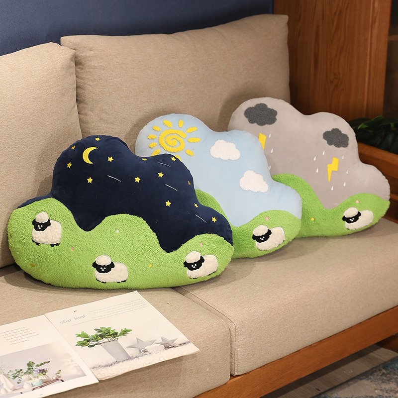 Nube plegable almohada edredón manta de doble propósito dos en una almohada de coche Dormir aire acondicionado manta cojín del coche muñeca