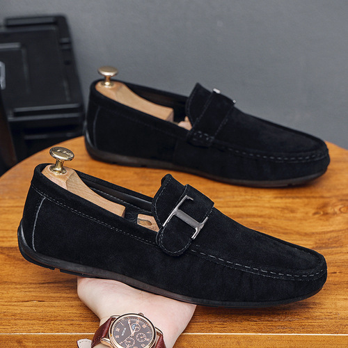 Men's Same Style Bean Pod Shoes Autumn Loafers Soft Sole Breathable Slip-On Casual Driving Shoes