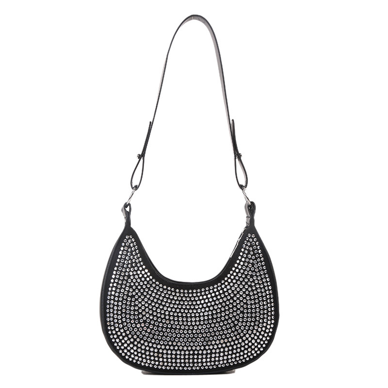 Nicho popular bolsa de las axilas bolso de las mujeres 2022 nueva moda de Corea Red brillante diamante cadena hombro bolsa de las axilas