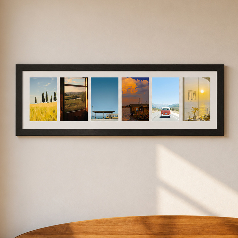 Cross-border Amazon multi-grid wooden high-end photo frame, modern minimalist creative home wall-mounted picture frame