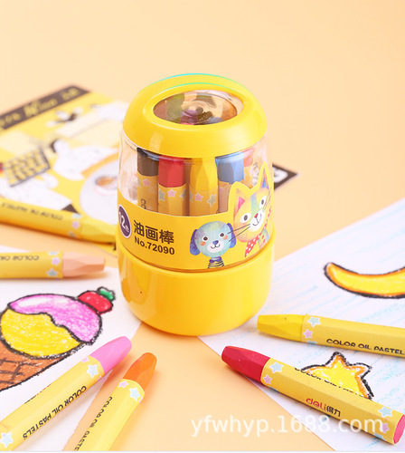 Reliable 72090 Barrel Oil Pastels 12 Colors 18 Colors 24 Colors 36 Colors Student Doodle Painting Hexagonal Rod Crayons