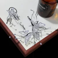Гера новый супер фея легкий экстравагантный кристалл капает из перьев бабочки невесты в форме головного убора и макияжа для уменьшения возраста аксессуары для волос