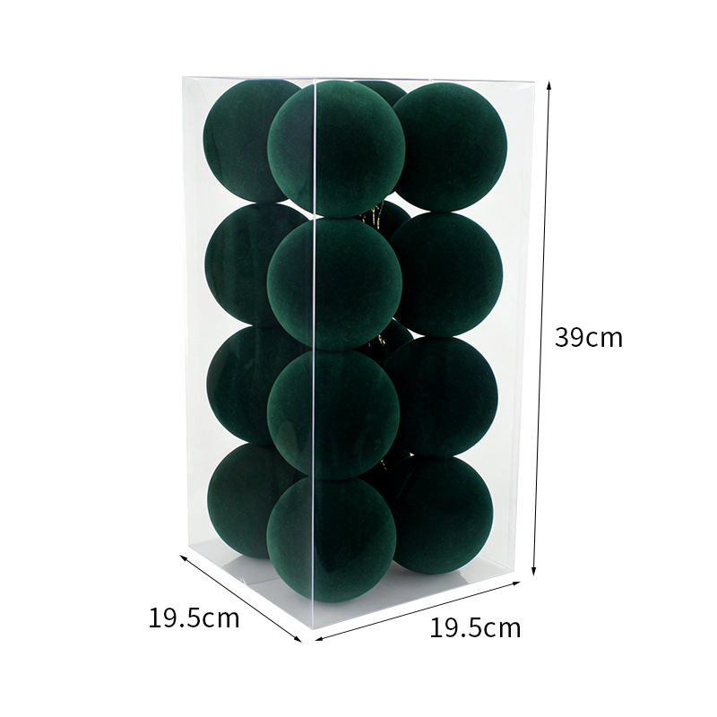 Bolas de Navidad 10CM / 16pcs Bolas de Navidad flotadas Bolas de plástico Colgante de Navidad atmósfera de vacaciones